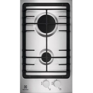 Plita incorporabila pe gaz Electrolux Domino EGG3322NVX, 2 arzatoare, inox