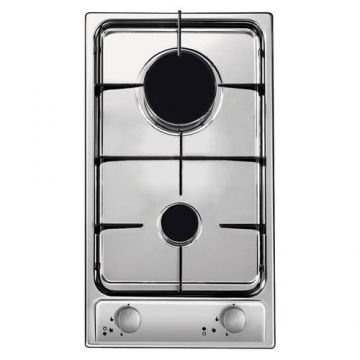 Plita incorporabila domino Candy CDG32/1SPX, Gaz, 2 arzatoare, Aprindere electrica, Inox