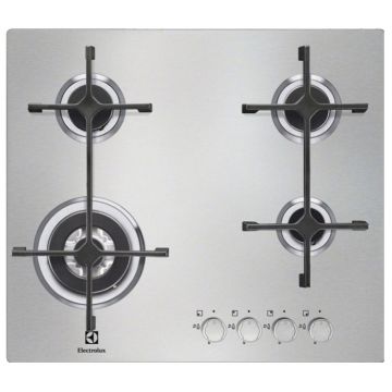 Plita incorporabila Electrolux EGS6343NOX, Gaz, 4 Arzatoare, Inox