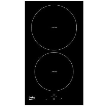 Beko Plita cu inductie Beko, HDMI 32400 DT, 2 zone gatit, 30 cm, Oprire automata, Protectie supratensiune, Negru