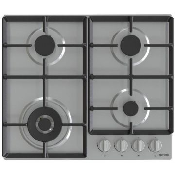 Gorenje Plita incorporabila Gorenje GW641EX, 60cm, gaz, 4 zone de gatit, control mecanic, Inox