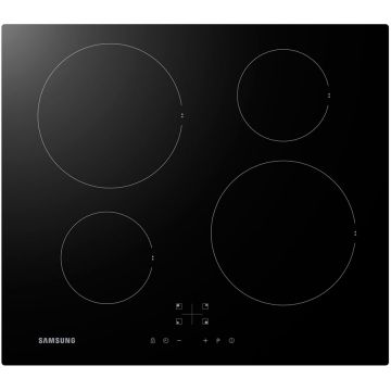 Samsung Plita incorporabila Samsung NZ64F3NM1AB/MR, Inductie, 4 zone de gatit, Indicator caldura reziduala, Negru