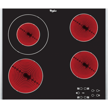 Whirlpool Plita electrica incorporabila Whirlpool AKT 8130/LX, Vitroceramica, 4 Zone de gatit, Panou digital, Timer, 58 cm