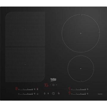 Plita incorporabila Beko HII64791UFT, 4 arzatoare, Electric, Power Management, Negru