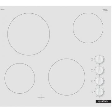 Plita incorporabila Bosch PKE612CA2E, Vitroceramica, 4 zone de gatit HighSpeed, 60 cm (Alb)