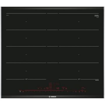 Plita incorporabila Bosch PXY675DC1E, Inductie, 4 zone de gatit, FlexInduction Plus, PerfectFry, 60 cm (Negru)