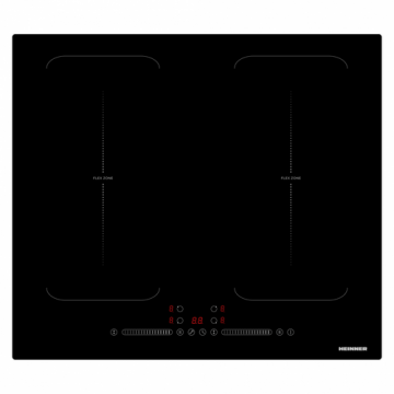 Plita incorporabila HEINNER HBHI-M4ZB2FXTC, Inductie, 4 zone de gatit, 7400 W, Timer, Functie Booster, Sticla (Negru)