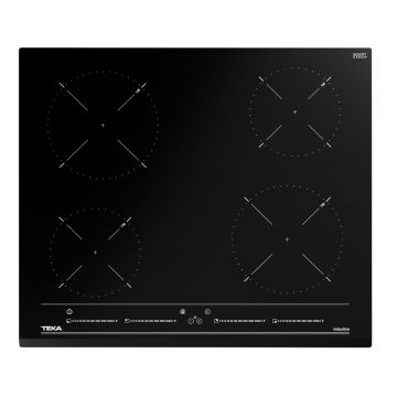 Plita inductie incorporabila Teka IZC 64010 4 zone 60cm MultiSlider Touch Control sticla neagra